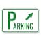 Signmission Parking with Arrow Pointing to Top Right Heavy-Gauge Aluminum Sign, 12" x 18", A-1218-24516 A-1218-24516 - alternate 1